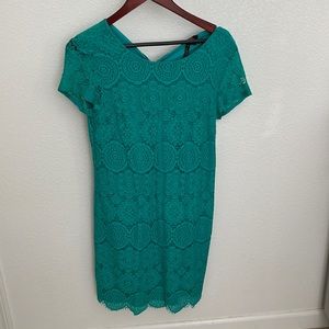 Laundry teal lace dress
